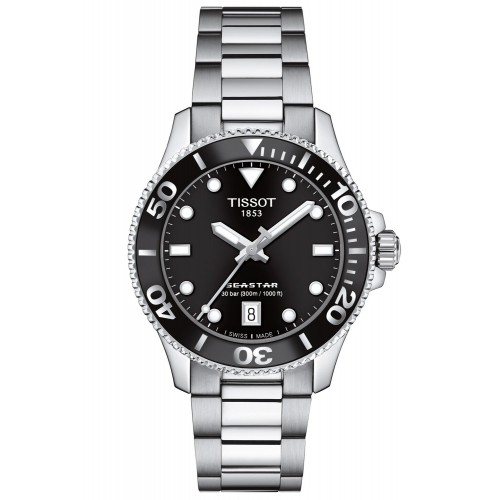 Tissot T120.210.11.051.00 Unisex-Armbanduhr Seastar 1000 Schwarz