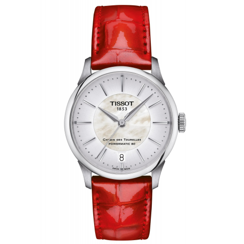 Tissot T139.207.16.111.00 Damenuhr Automatik Chemin des Tourelles 34 mm Rot