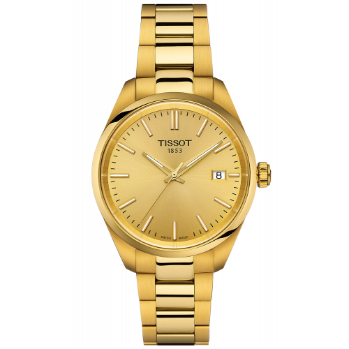 Tissot T150.210.33.021.00 Damenuhr PR 100 Goldfarben