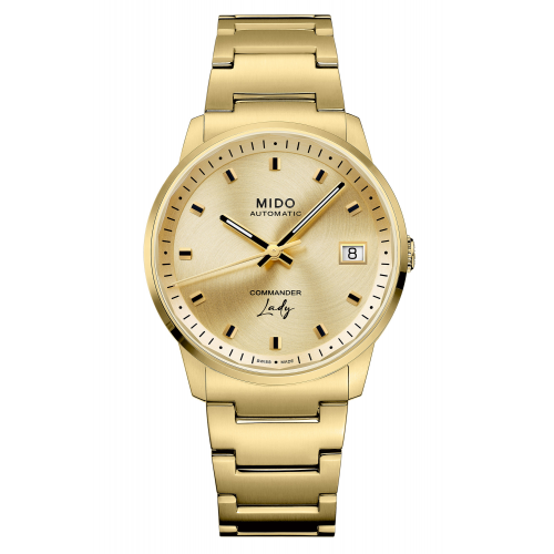 Mido M021.207.33.021.00 Damenuhr Automatik Commander Lady Goldfarben