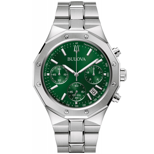 Bulova 96B409 Herren-Chronograph MISC Classic Stahl/Grün