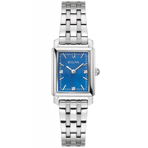 Bulova 96P245 Damenuhr Sutton Blau mit kleinen Diamanten