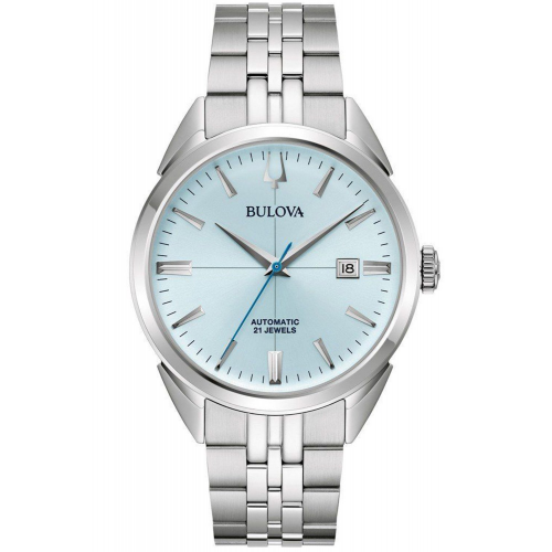 Bulova 96B423 Herren-Automatikuhr Sutton Stahl/Hellblau