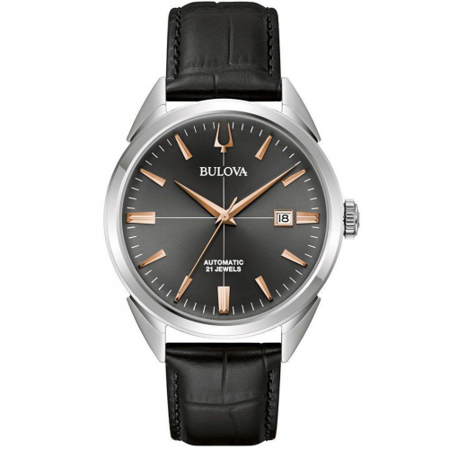 Bulova 96B422 Herrenuhr Automatik Sutton Schwarz/Roségoldfarben