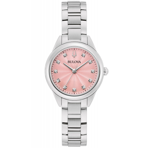 Bulova 96P249 Damenuhr Quarz Sutton Stahl/Rosa