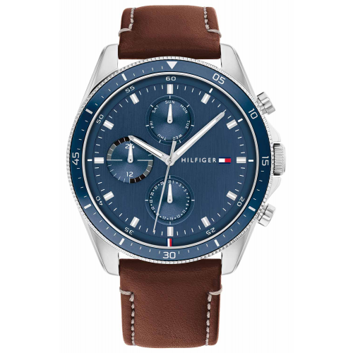 Tommy Hilfiger 1791837 Herrenuhr Multifunktion Parker Braun/Blau