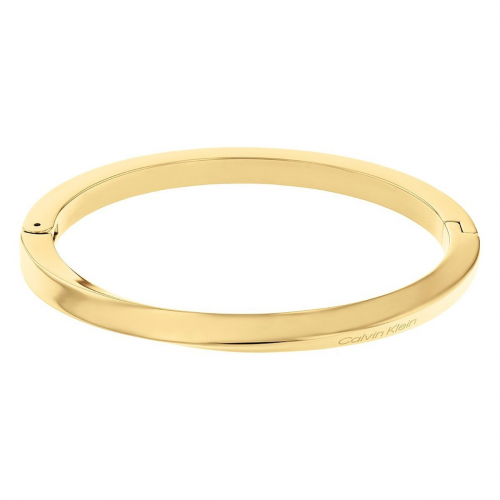 Calvin Klein 35000313 Damen-Armspange Edelstahl Goldfarben Twisted Ring