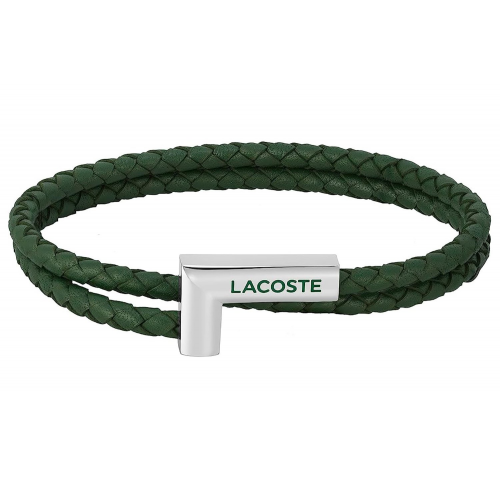 Lacoste 2040151 Herrenarmband Swarm Leder Grün