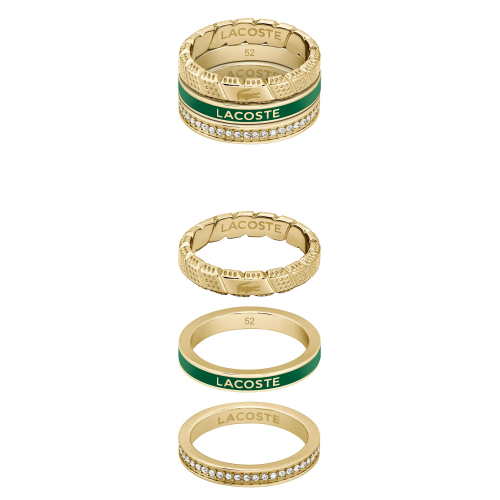 Lacoste 2040282 Damenring Trila Goldfarben/Grün