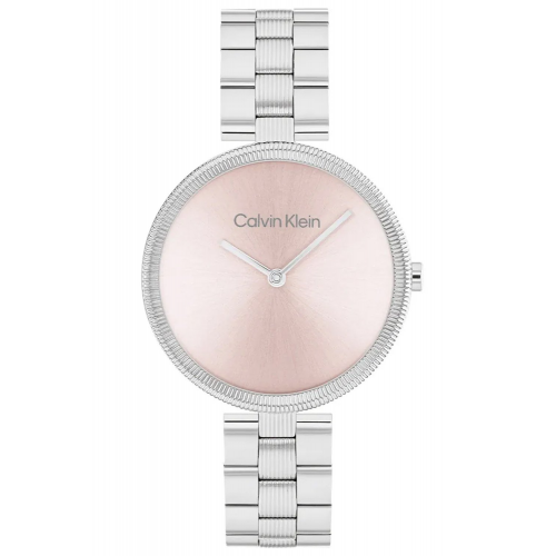 Calvin Klein 25100015 Damenuhr Gleam Stahl/Rosafarben