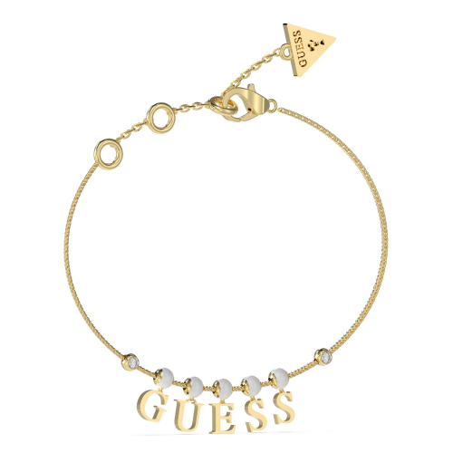 Guess JUBB04224JWYGWHS Damen-Armband Goldfarben/Weiß