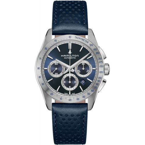 Hamilton H36616640 Herrenuhr Chronograph Automatik Jazzmaster Performer Blau