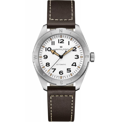 Hamilton H70315510 Herrenuhr Khaki Field Expedition Automatik Braun/Weiß 41 mm