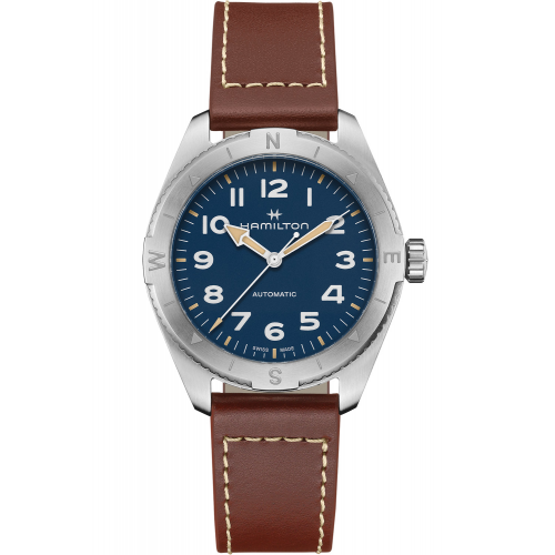 Hamilton H70315540 Herrenuhr Khaki Field Expedition Automatik Braun/Blau 41 mm