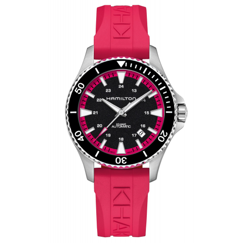 Hamilton H82395330 Armbanduhr Automatik Khaki Navy Scuba Auto Hot Pink