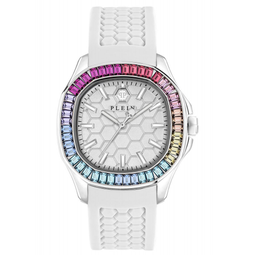 Philipp Plein PWTAA0223 Damen-Armbanduhr Lady Weiß/Regenbogen