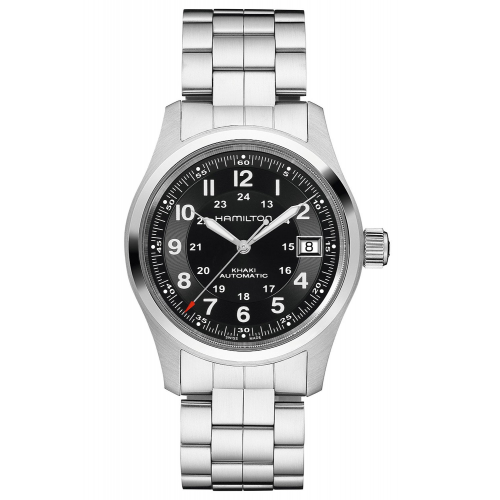 Hamilton H70455133 Automatikuhr Khaki Field Auto 38 mm Stahl/Schwarz