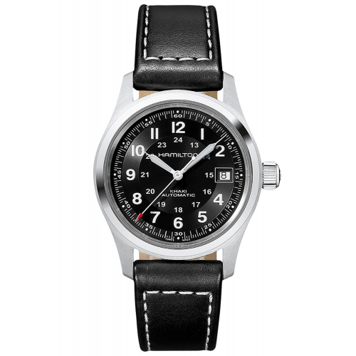 Hamilton H70455733 Automatik Armbanduhr Khaki Field Auto 38 mm Schwarz