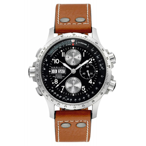 Hamilton H77616533 Herrenuhr Automatik Khaki X-Wind Auto Chrono Braun/Schwarz