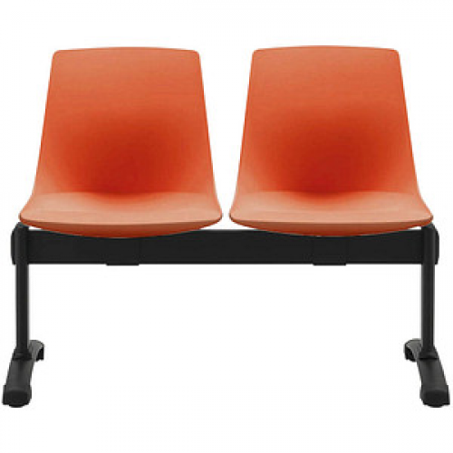 BISLEY 2-Sitzer Traversenbank BLOOM orange schwarz Kunststoff