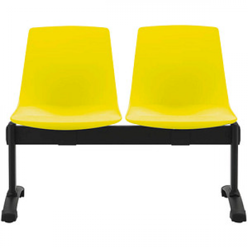 BISLEY 2-Sitzer Traversenbank BLOOM gelb schwarz Kunststoff