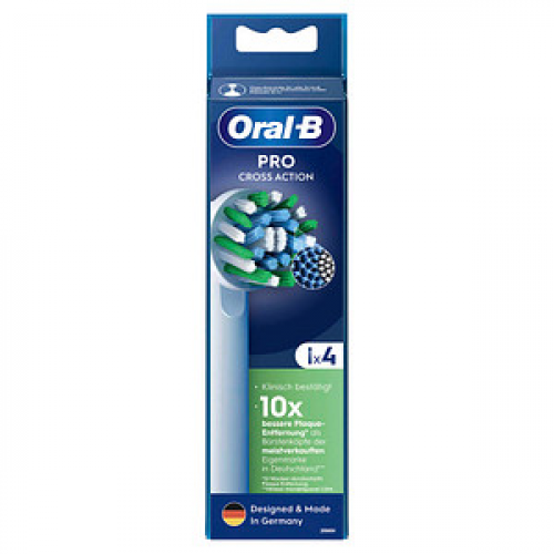 4 Oral-B PRO Cross Action weiß Zahnbürstenaufsätze