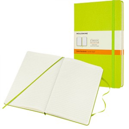 MOLESKINE Notizbuch Classic Collection fester Einband ca. DIN A5 liniert, hellgrün Hardcover 240 Seiten