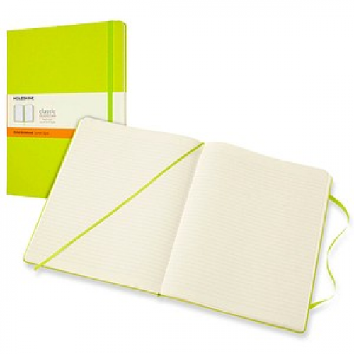 MOLESKINE Notizbuch Classic Collection fester Einband ca. DIN A4 liniert, hellgrün Hardcover 192 Seiten