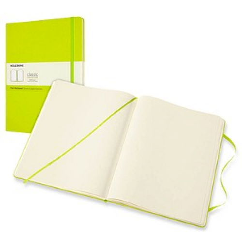 MOLESKINE Notizbuch Classic Collection fester Einband ca. DIN A4 blanko, hellgrün Hardcover 192 Seiten