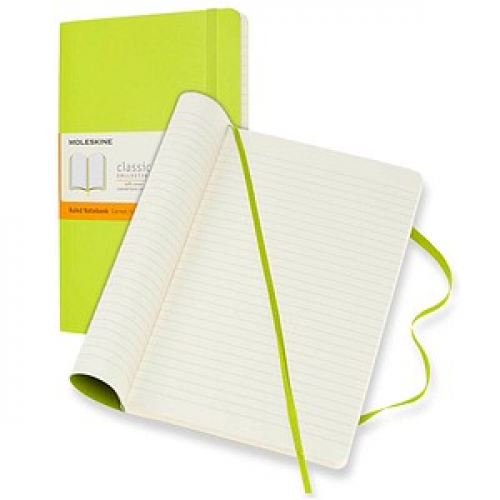 MOLESKINE Notizbuch Classic Collection flexibler Einband ca. DIN A5 liniert, hellgrün Softcover 240 Seiten