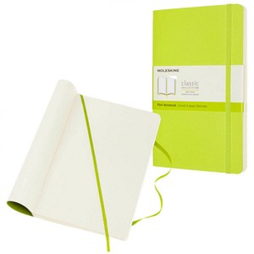 MOLESKINE Notizbuch Classic Collection flexibler Einband ca. DIN A5 blanko, hellgrün Softcover 240 Seiten