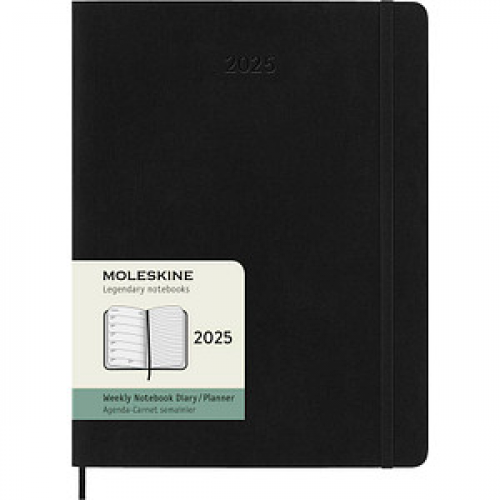 MOLESKINE Buchkalender Wochenkalender 2025 schwarz