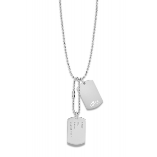 Lotus LS2139-1/1 Herren-Kette Dog Tag Edelstahl 55 cm