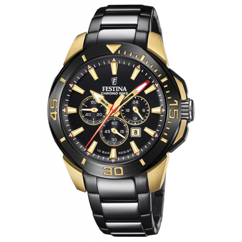 Festina F20644/1 Herrenuhr Chronograph Schwarz/Goldfarben Special Edition