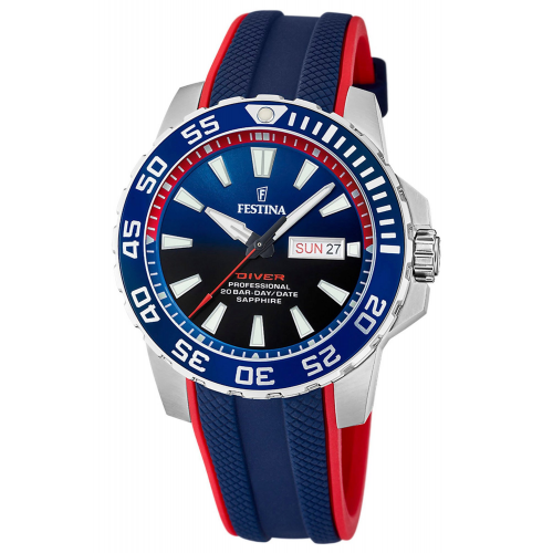 Festina F20662/1 Herren-Taucheruhr Blau/Rot