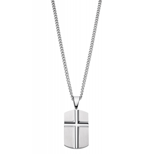 Lotus LS2279-1/1 Herren-Halskette Dog Tag mit Kreuz Edelstahl