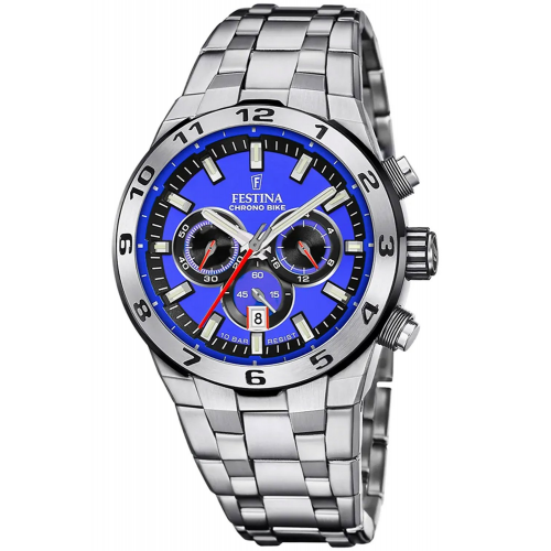 Festina F20670/3 Herren-Armbanduhr Chronograph Stahl/Blau