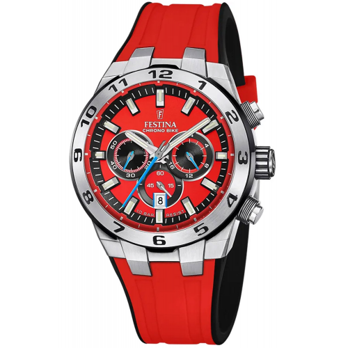 Festina F20671/5 Herrenuhr Chronograph Schwarz/Rot