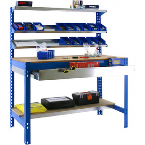 Simonrack Werkbank SIMONWORK BT1 BOX 1200 blau 1 Schublade 121,0 x 61,0 x 144,5 cm