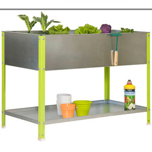 Simonrack Hochbeet SIMONGARDEN URBAN TOP Metall silber, grün rechteckig 90,0 x 85,0 cm