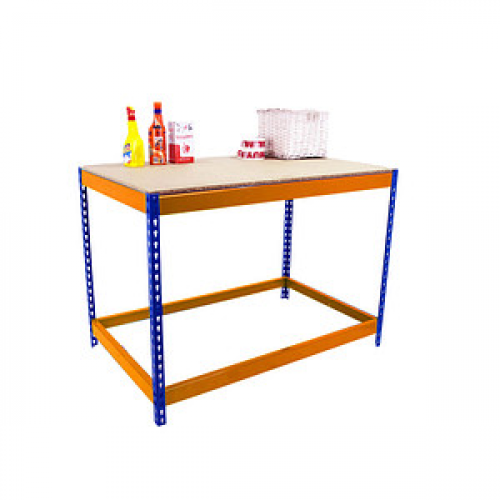 Simonrack Werkbank SIMONWORK BASIC 1 orange, blau 210,0 x 60,0 x 90,0 cm