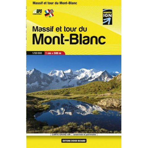 Libris Wanderkarte Mont Blanc Pocket Map (Massif and Tour) 1 : 50 000