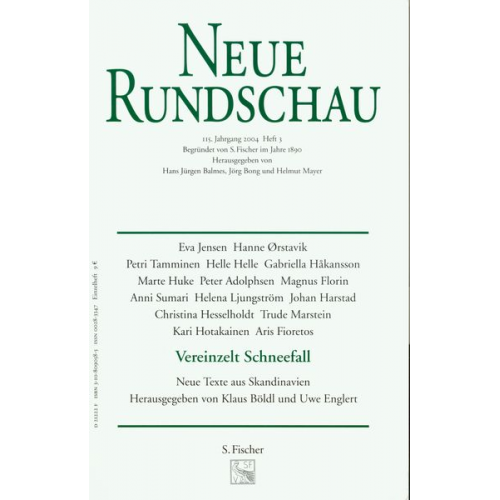 Samuel Fischer Klaus Böldl Uwe Englert - Neue Rundschau 2004/3