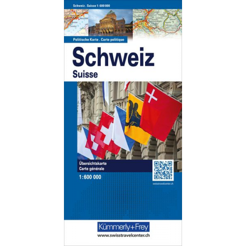 Schweiz Politische Karte 1:600 000