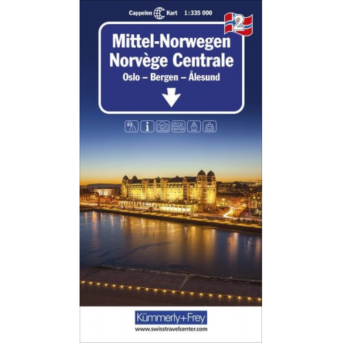 Mittel Norwegen Nr. 02 Regionalkarte Norwegen 1:335 000