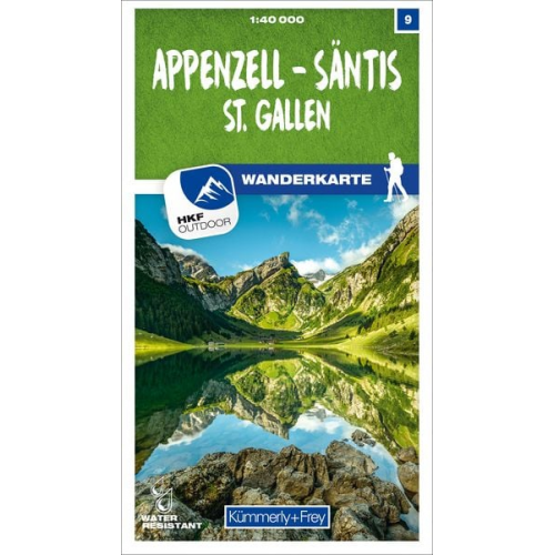 Appenzell - Säntis / St. Gallen 09 Wanderkarte 1:40 000 matt laminiert