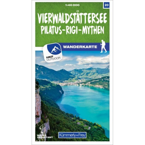 Vierwaldstättersee / Pilatus - Rigi - Mythen 20 Wanderkarte 1:40 000 matt laminiert