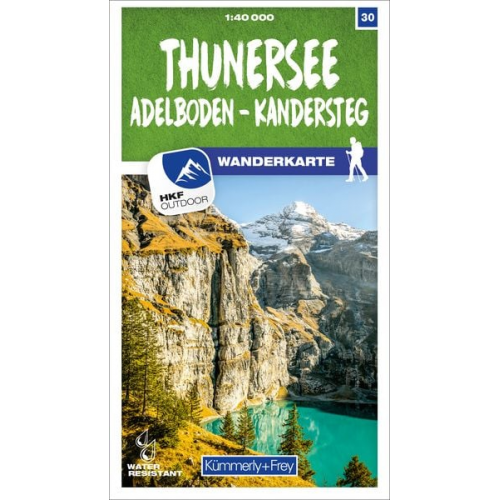 Thunersee / Adelboden - Kandersteg 30 Wanderkarte 1:40 000 matt laminiert