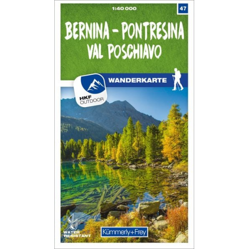 Bernina - Pontresina / Val Poschiavo 47 Wanderkarte 1:40 000 matt laminiert