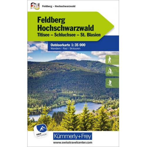 Kümmerly+Frey Outdoorkarte Deutschland 26 Feldberg, Hochschwarzwald 1:35.000